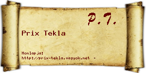 Prix Tekla névjegykártya